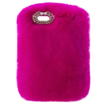 

1Pcs For ipad Pro 12.9 2018 Luxury Diamond Fluffy Winter Warm Furry Fluffy Rabbit Fur Tablet Cover For ipad Pro 12.9 inch 2018