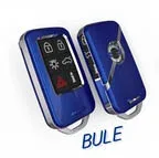 Дистанционный чехол для смарт-ключа, Чехол-держатель для volvo xc60 xc90 v60 s60 c70 v40, автозапуск, хромированные аксессуары для укладки - Название цвета: Синий