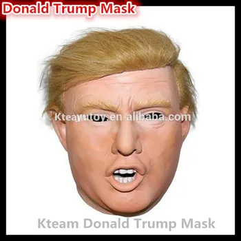 

2017 Top Quality Halloween Party Cosplay Donald Trump Overhead Mask Props Funny Latex Masks Famous Celebrity Billionaire Cosplay