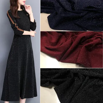

Bling Dress Fabric Sparkling Soft Stretchy Cooling Jersey Fabric Trousers Material Fashion dress T shirt cosplay fabric 1 yard