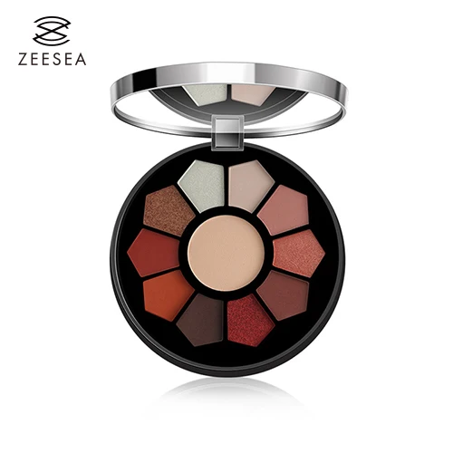 ZEESEA beauty Makeup палитра теней для век стойкие блестящие водостойкие тени для век Профессиональный макияж полный 11 цветов 14,5 г - Цвет: 02