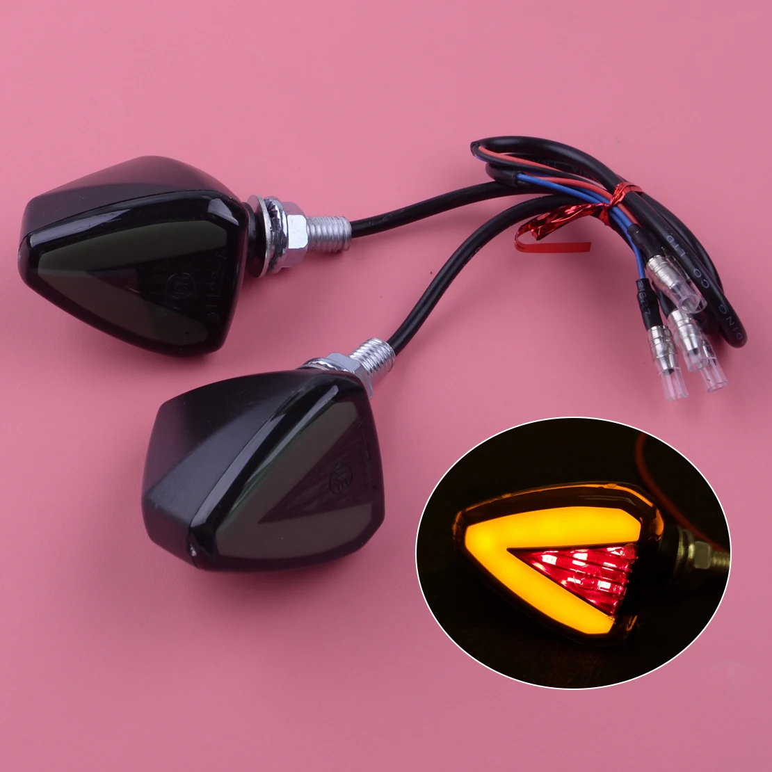 

DWCX 2pcs 12V Motorcycle LED Turn Signal Light Indicator Braking Daytime Running Lamp DRL Accrssories
