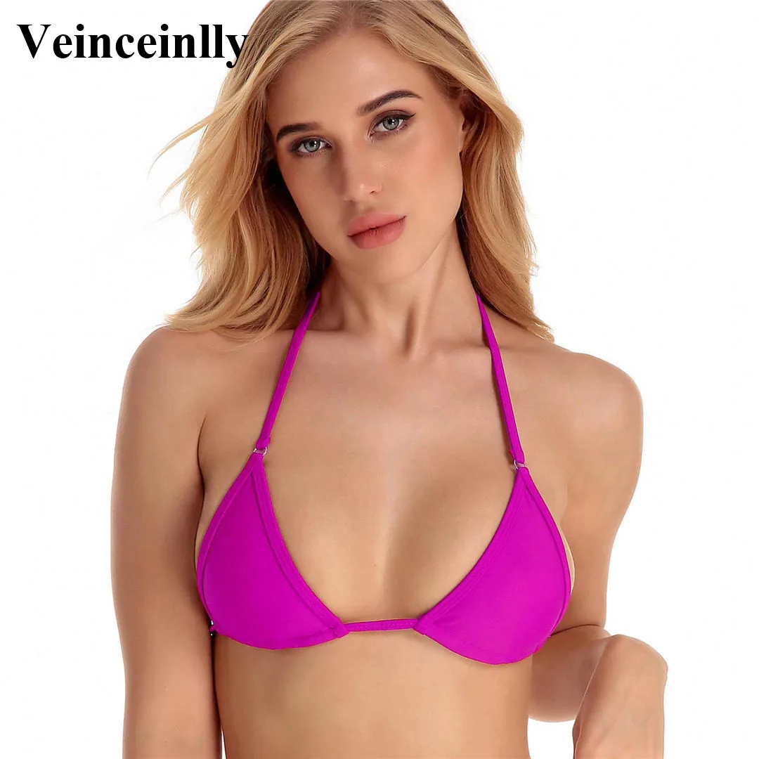 Buy 2018 Sexy halter String tie Bikini Top Sexy two