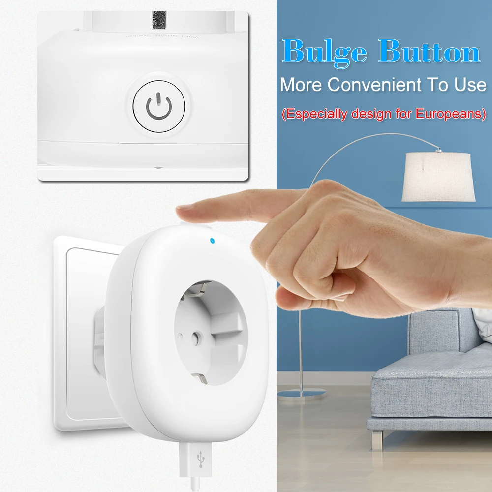 Buy Wifi Smart Socket Plug with Big On/Off Switch