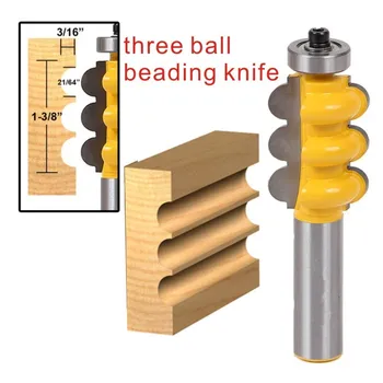 

Free shipping NEW 1piece High-grade three ball beading knife Woodworking working Tool 12.7mm Router Bits high quailt