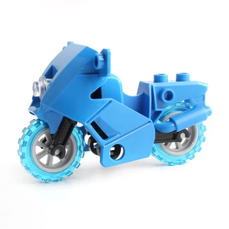Фигурка автомобиля Duplo с блокировкой сделай сам мотоцикл большой размер MOC