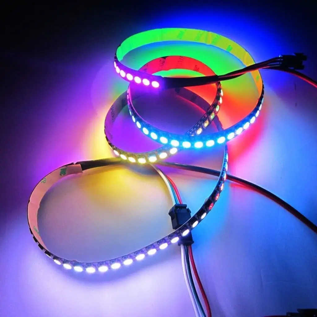 WS2812B 1m/5m SMD5050 RGB LED Strip 60/144/150/300leds/m pixels Individual Addressable DC 5V Smart RGB Led Light IP30 IP65 IP67