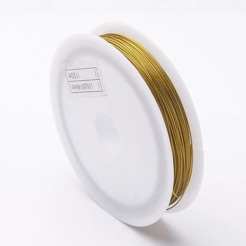 Pandahall 0 45 мм 50 м/рулон из нержавеющей стали бисер Tiger Tail DIY ювелирных изделий нить