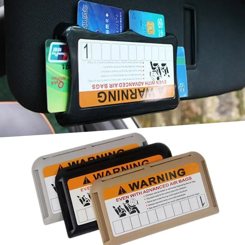 

Car Auto Sun Visor Pocket IC Clip Card Holder Card Organizer Multifunction