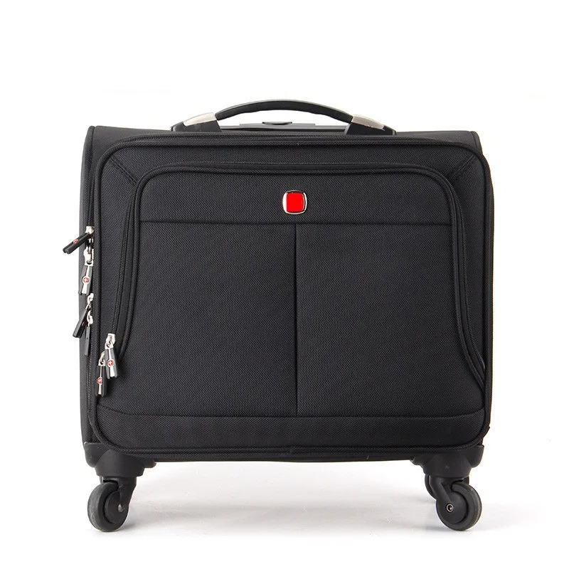 Бизнес Многофункциональный посадочный чемодан для путешествий Оксфорд водонепроницаемый ролики 16/18 дюймов для мужчин большой емкости Спиннер чемодан на колёсиках