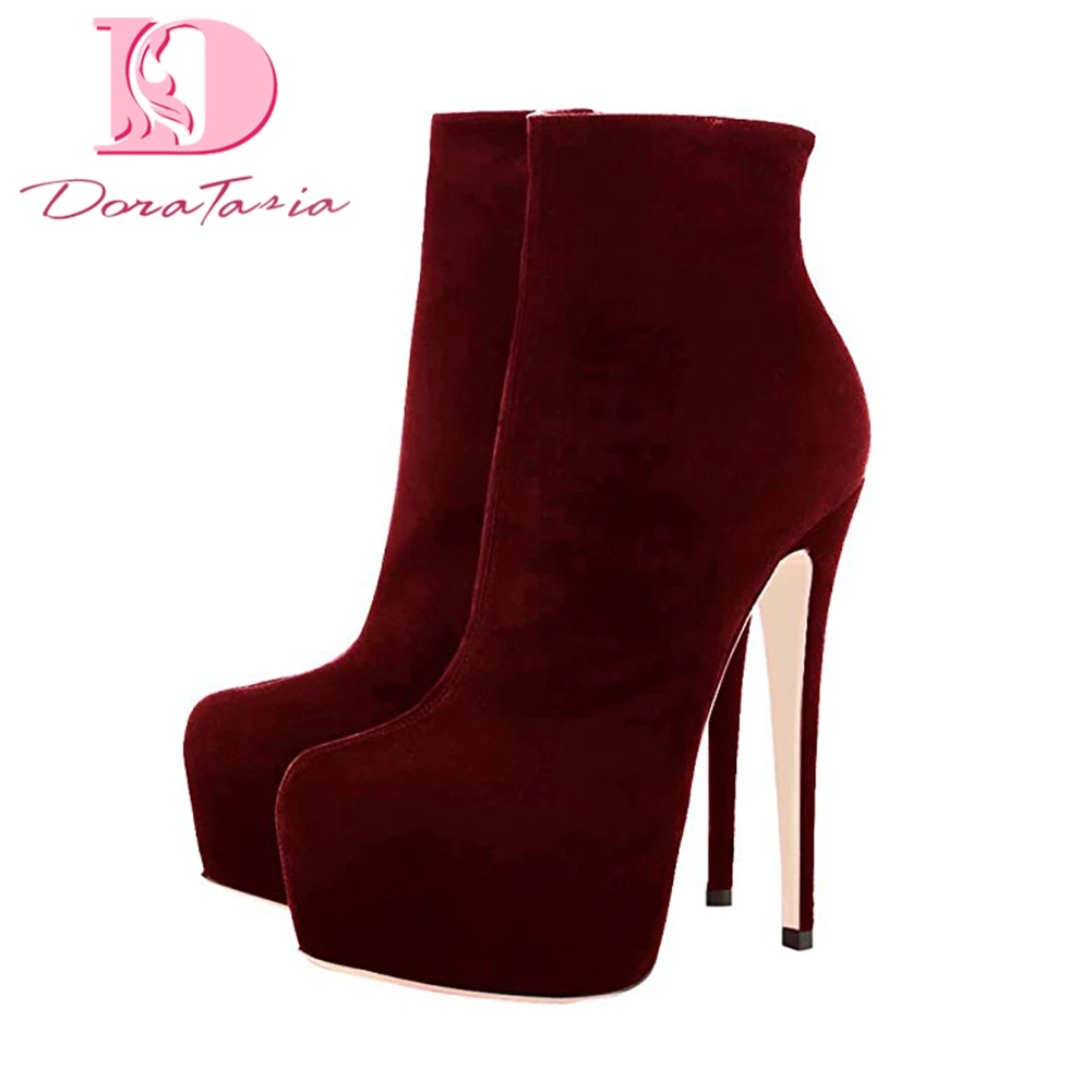 

DoraTasia 2018 dropship sexy big size 35-45 customized Ankle Boots Woman Shoes Women Boots Platform party Women's boots