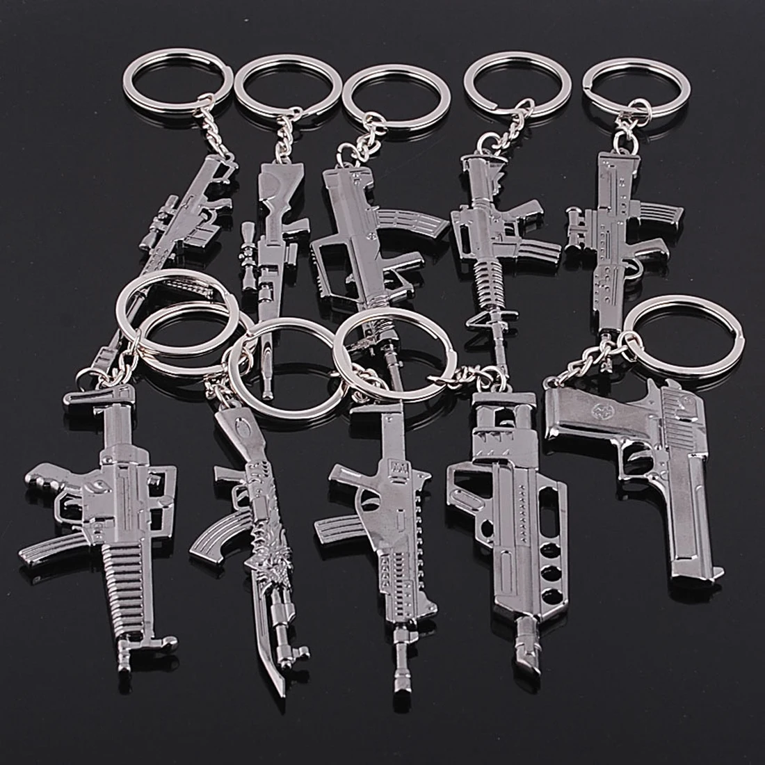 Buy Dewtreetali NEW arrival Gun Keychain Stainless Steel Model Key Chain