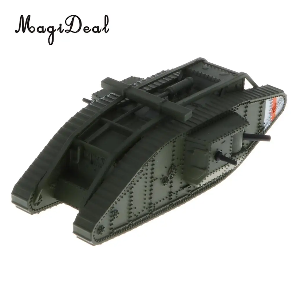 1/100 Simulation Diecast Britain MK. IV Male Tank - WWI Armored Army Vehicle Car Model Toy Soldiers Souvenir