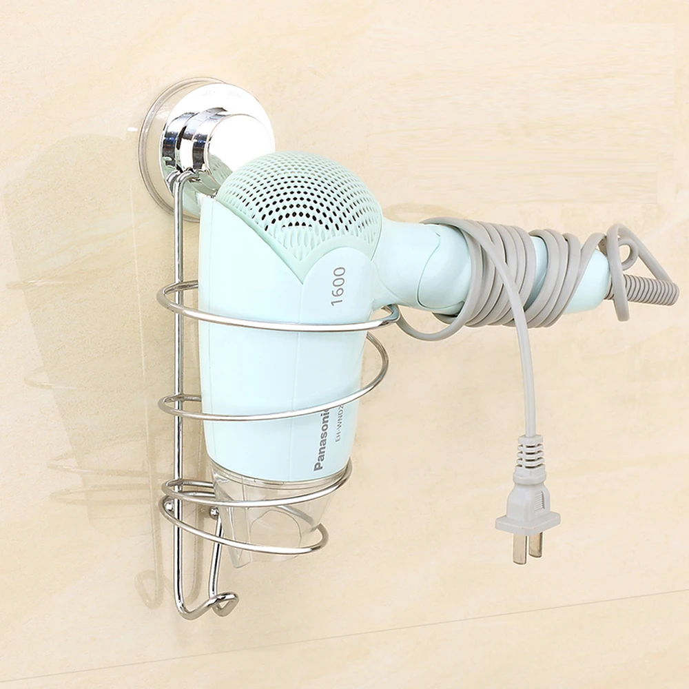 

Punching - free 304 stainless steel air cylinder frame hair dryer frame suction tray bathroom storage rack wx6151510