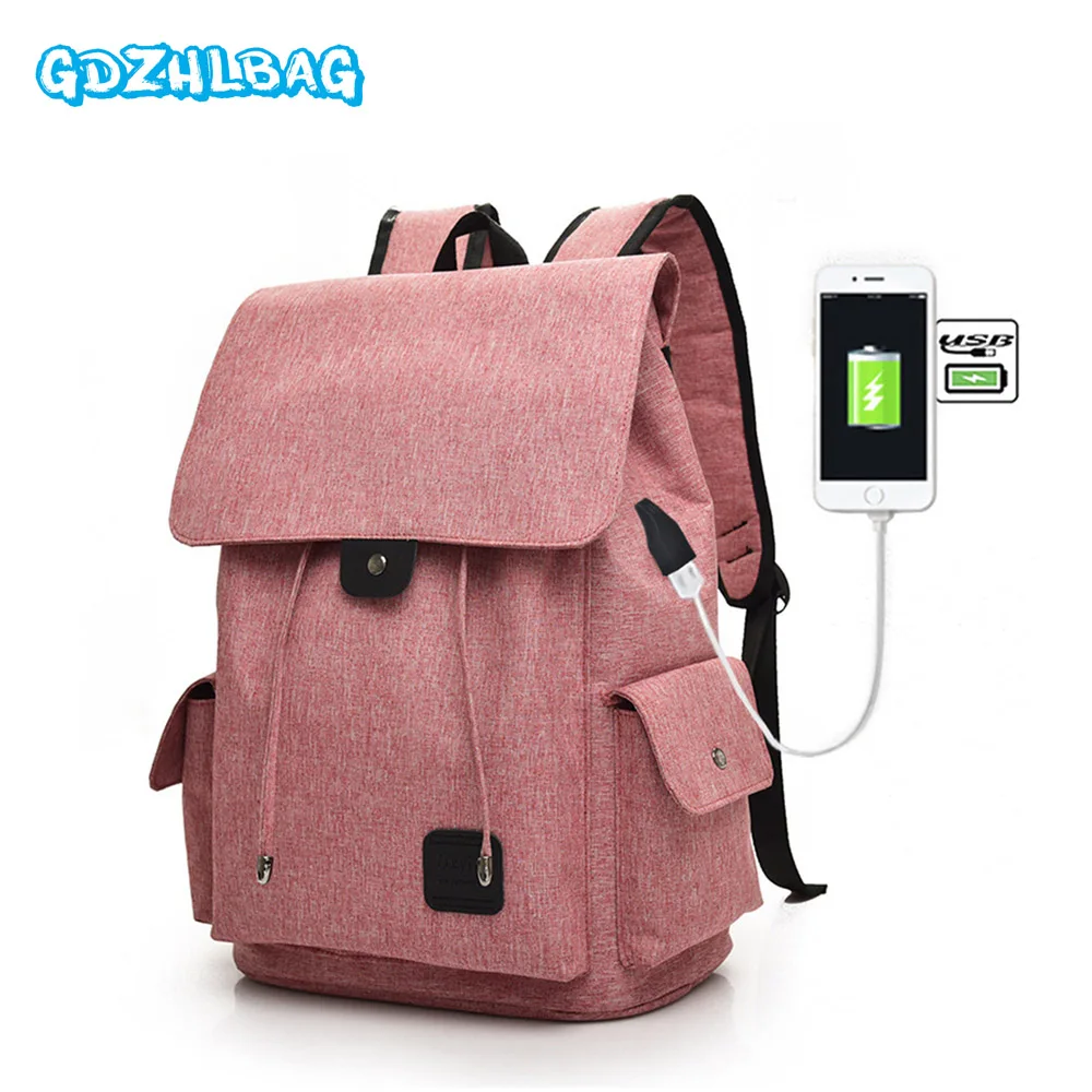 Women USB Charge Anti Theft Backpack Men Travel Security School Bags
