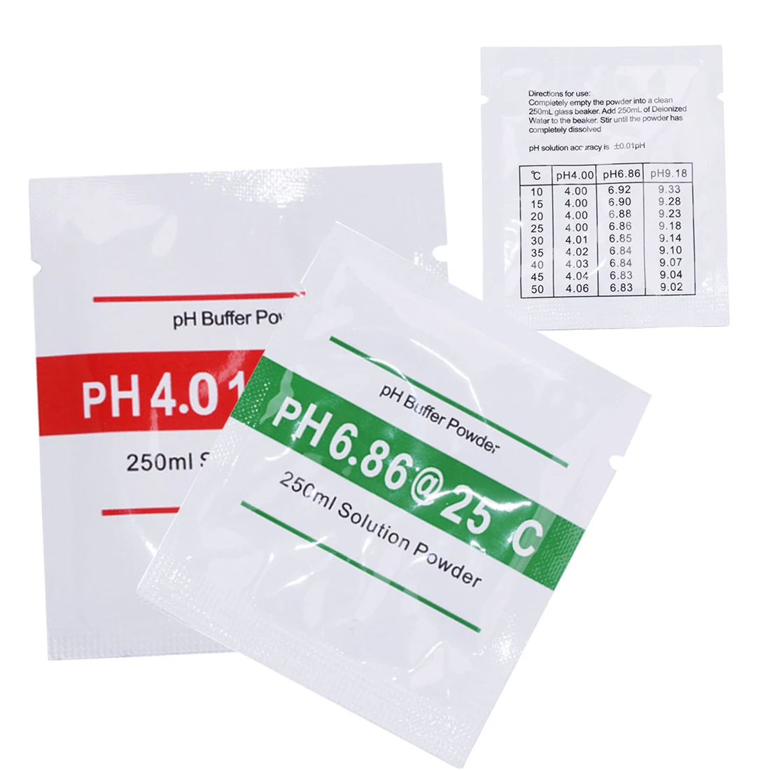 

New 2pcs/lot PH Buffer Powder Measure Calibration Solution 4.01/ 6.86 Calibration Point For PH Test Meter
