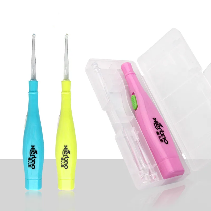 

Baby Ear Wax Cleaner Flashlight Earpick Earwax Remover Luminous Ear Curette Light Spoon Soft Cleaning Ear Care Tool For Child
