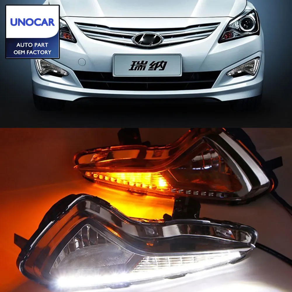For Hyundai VERNA 2014 2015 LED DRL led daytime running lights High