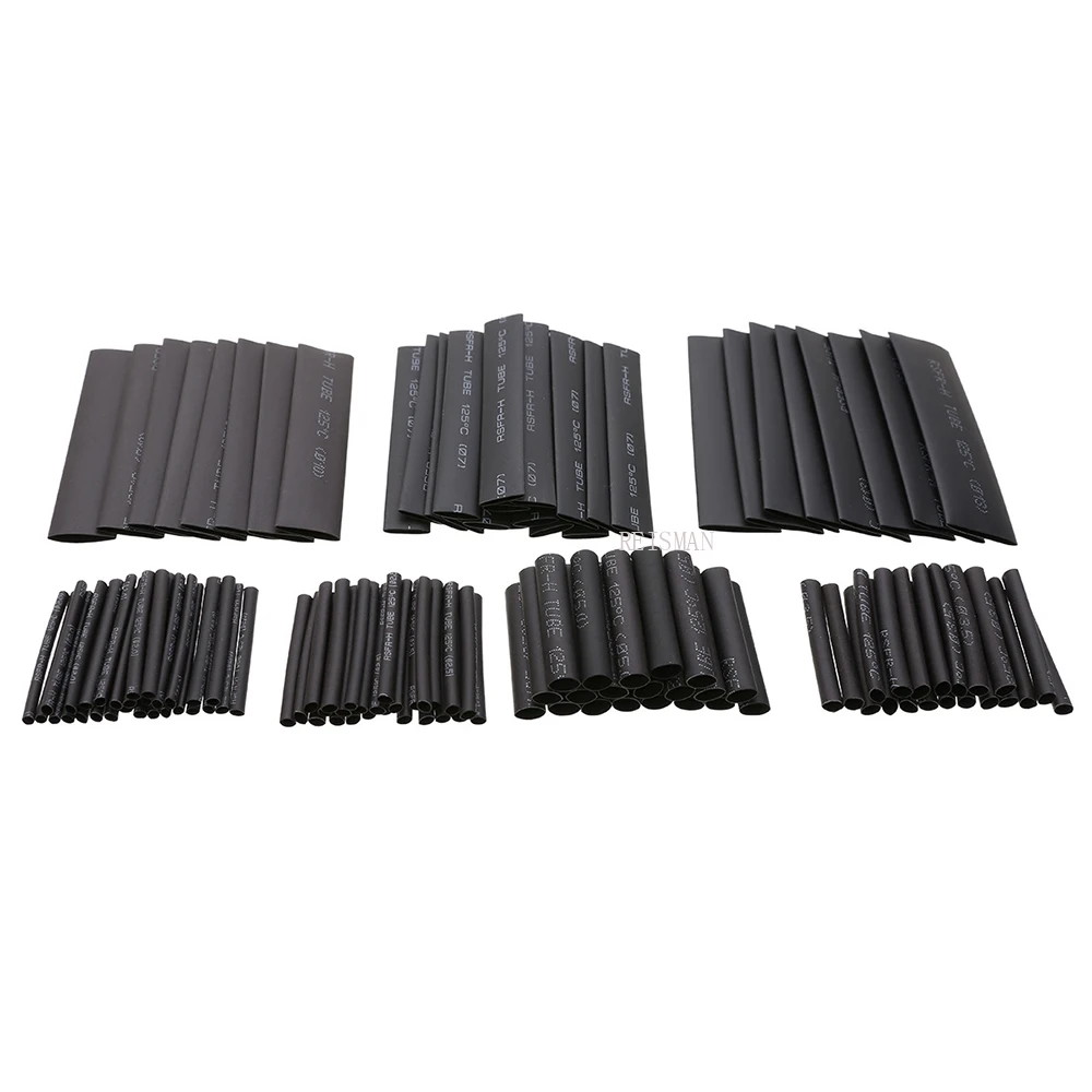 

127PCS Black Flame retardant Heat shrinkable Tube set 2:1 bag Heat shrinkable Pipe combination