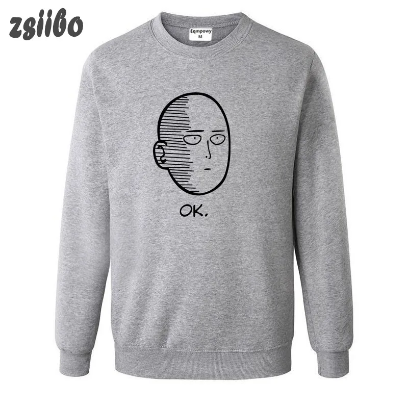 ONE PUNCH MAN/Новые толстовки с капюшоном в стиле хип хоп круглым вырезом и принтом из