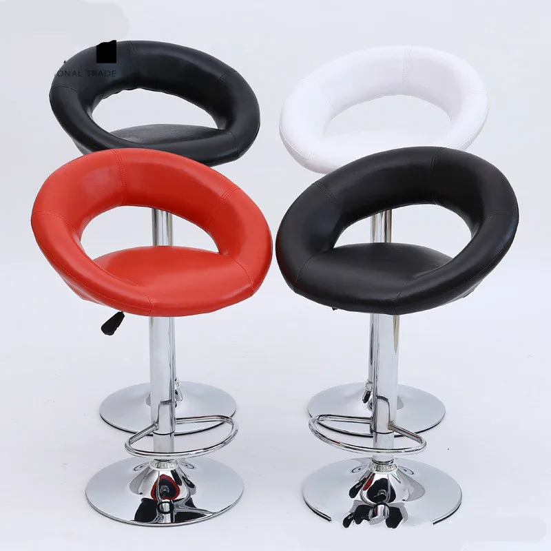 Европейский Уникальный Дизайн Простой Мода PU спинка барный стул подъема стул барный регулируемая высота Бесплатная доставка