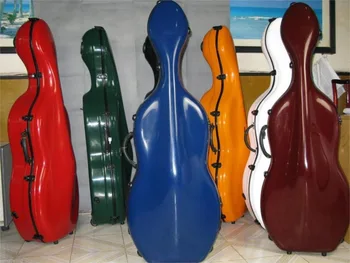 

Dark Blue color hard 4/4 cello case, fiberglass cello case 4/4 with wheells