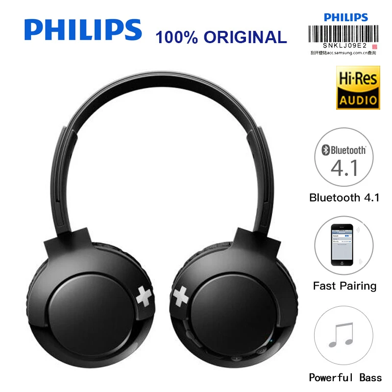 Оригинальные Наушники Philips SHB3075, беспроводные bluetooth-наушники с микрофоном, совместимы практически со всеми bluetooth-устройствами