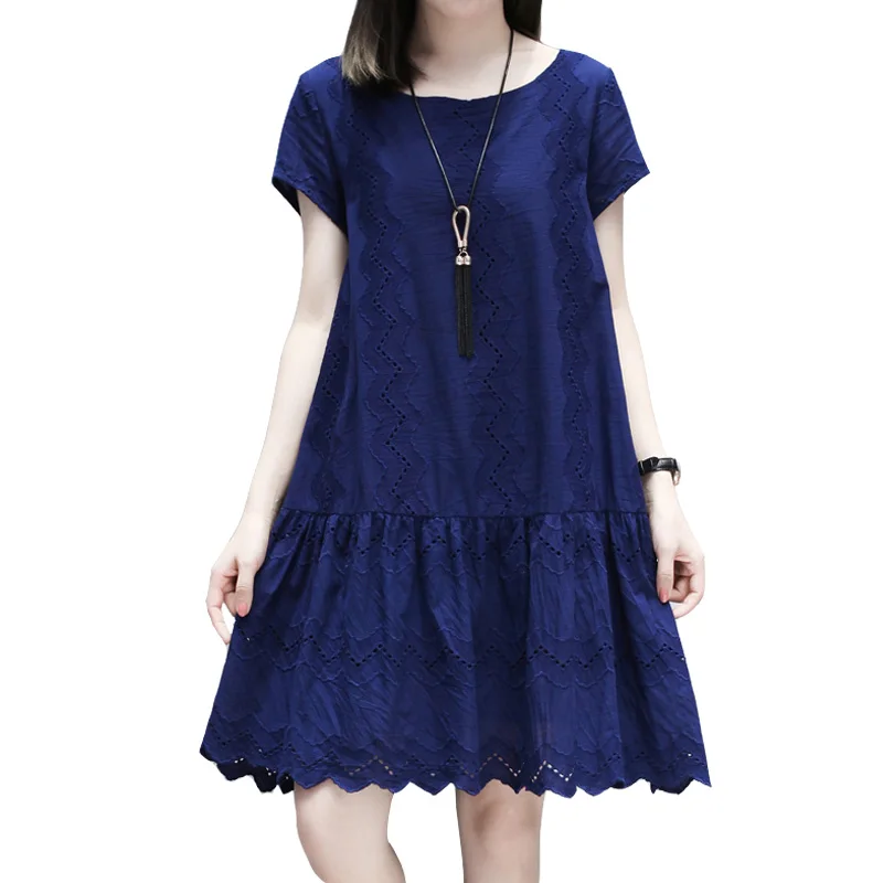 

Solid Color Large Size Dress