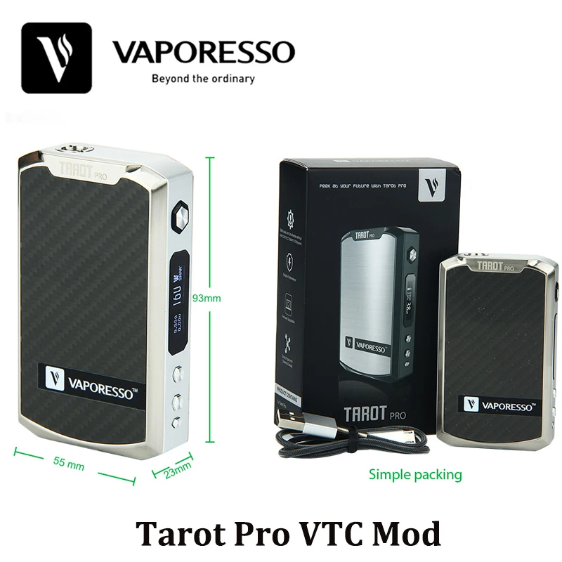 

Original Vaporesso TAROT Pro 160w VTC  Mod Upgradable Firmware Tarot Pro VTC MOD 160W VS Vaporesso Tarot 200w E cigarette   (MM)
