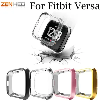 

Protection Silicone Case Cover For Fitbit Versa Soft Plating TPU Protector Frame Replacement watch strap band For Fitbit Versa