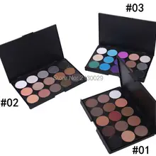 Натуральный 15 цветов теней для глаз Comestic длительный Макияж Палитра теней для век Профессиональный макияж блеск теней для глаз 120 шт./лот