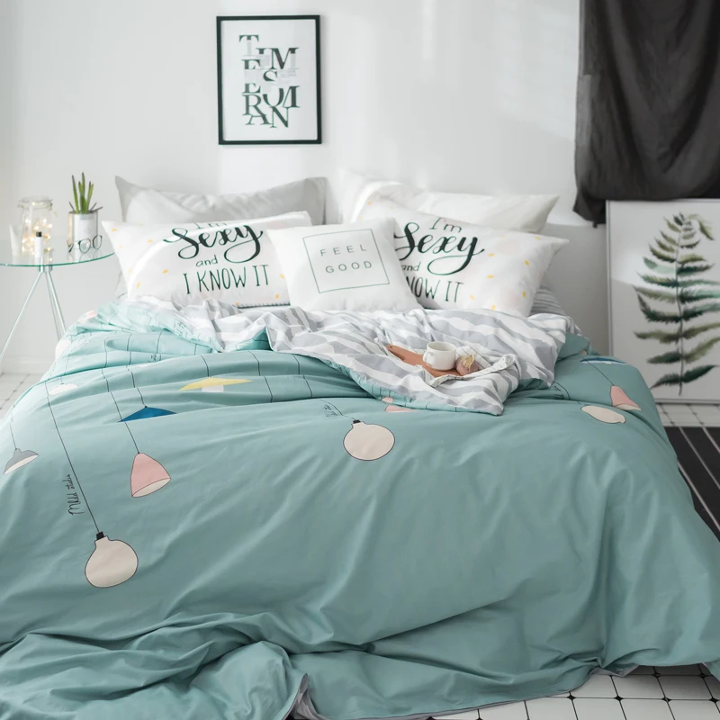 Papa Mima Modern Style Bedding Set Electric Light Print Cotton