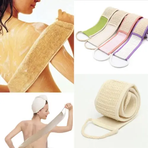 

Exfoliating Loofa Back Strap Bath Shower Body Sponge Body Scrubber Brush FF