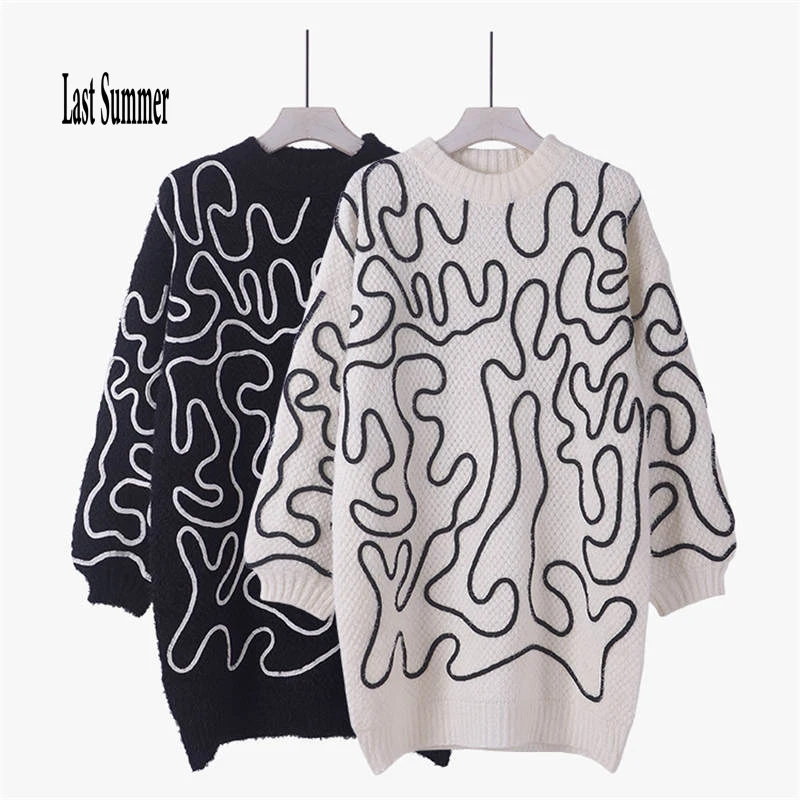 

Free Shipping New Fashion 2019 Spring Autumn for Women Sweaters Loose Warm Knitted Pullovers Sweaters Lady