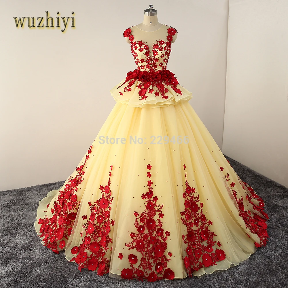 Wuzhiyi 2017 Nouvelle De Luxe de mariage Robe Broderie Robe Soirée Applique Perlé Belle Dubaï Abaya Gatsby Étage Longueur Robe