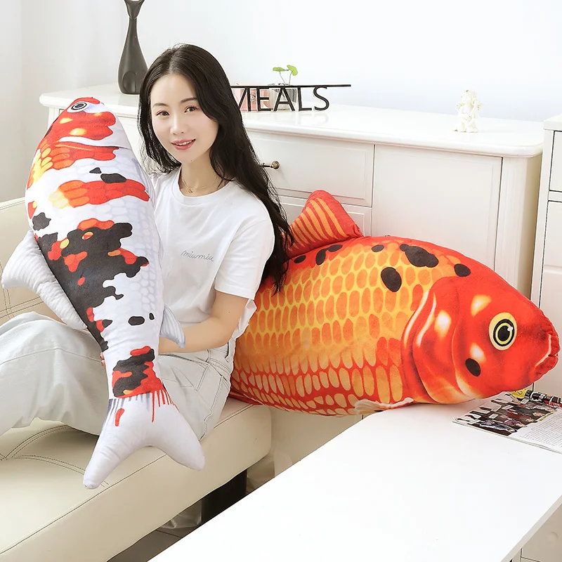 TOYMYTOY Oreiller Poisson Peluche Jouet Peluche en Forme du Poisson Coussin d/écoration pour Chambre Maison