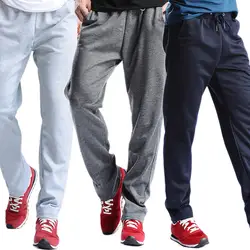Новый Для мужчин джоггеры Треники тренировки полной длины Повседневные штаны для мужчин Твердые Drawstring Мотобрюки плюс Размеры-mx8