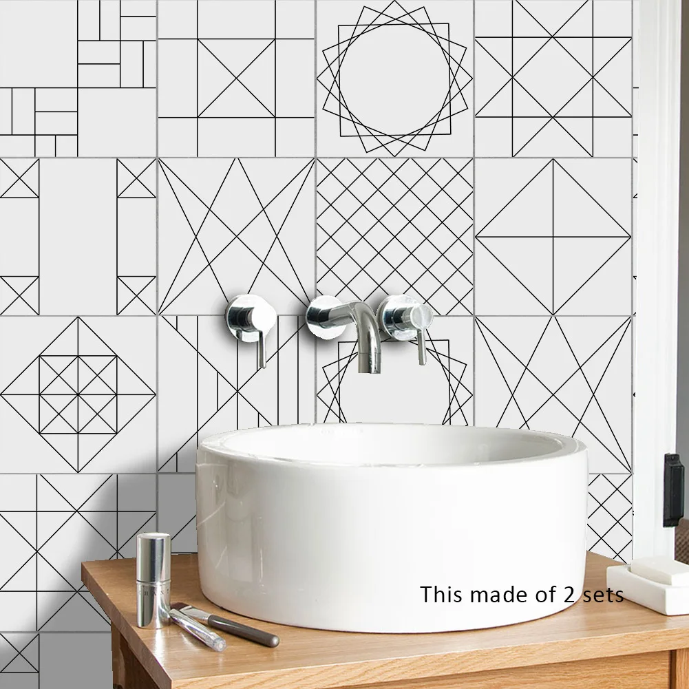 Funlife Peel & Stick Tile Stickers,Adhesive Kitchen Wall Sticker,Modern Nordic Home Decor For Bathroom Living Room Decoration Funlife Peel & Stick Tile Stickers,Adhesive Kitchen Wall Sticker,Modern Nordic Home Decor For Bathroom Living Room Decoration