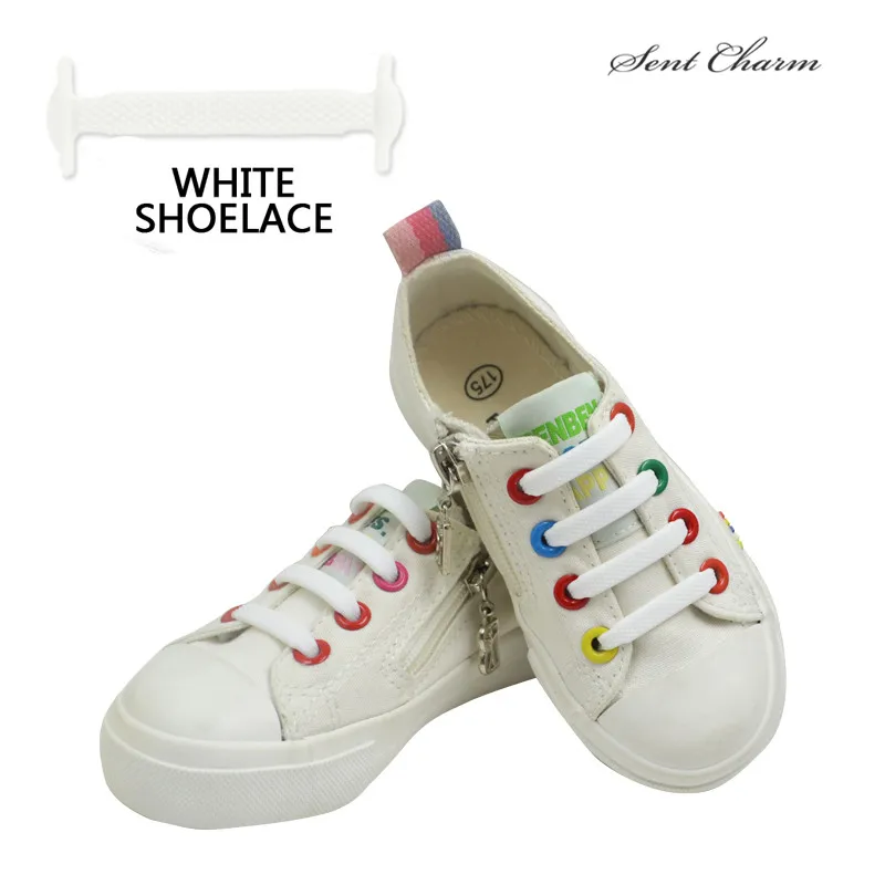 Шнурки эластичные силиконовые детские 12 шт./лот|no tie shoelaces|shoe lacesno |