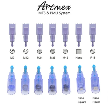 

50pcs/lot Artmex MTS PMU Needle Cartridges V6 V8 V9 V11 Permanent Tattoo Makeup Machine Eyebrow Eyeliner Lips Pen Tattoo Needles