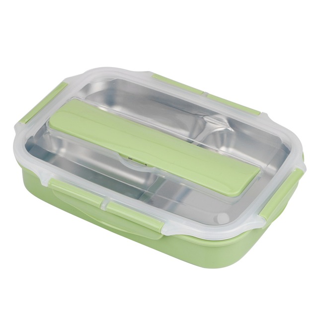 Cutlery Bento Box Lunch Box Picnic Office School Microwave Heating Large-capacity Food Container Stainless Steel