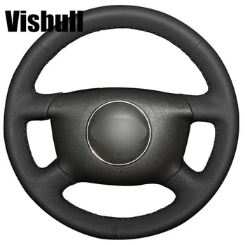 

Visbull Black PU Leather Car Steering Wheel Cover V1064 for Audi A6 2000-2004 Audi A3 2000-2003