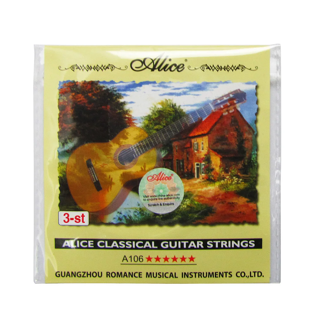 

Alice 1pcs Classical Guitar String Clear Nylon 3rd-G string Super Light .041" 1.04mm for Classic Guitar Parts Accessories