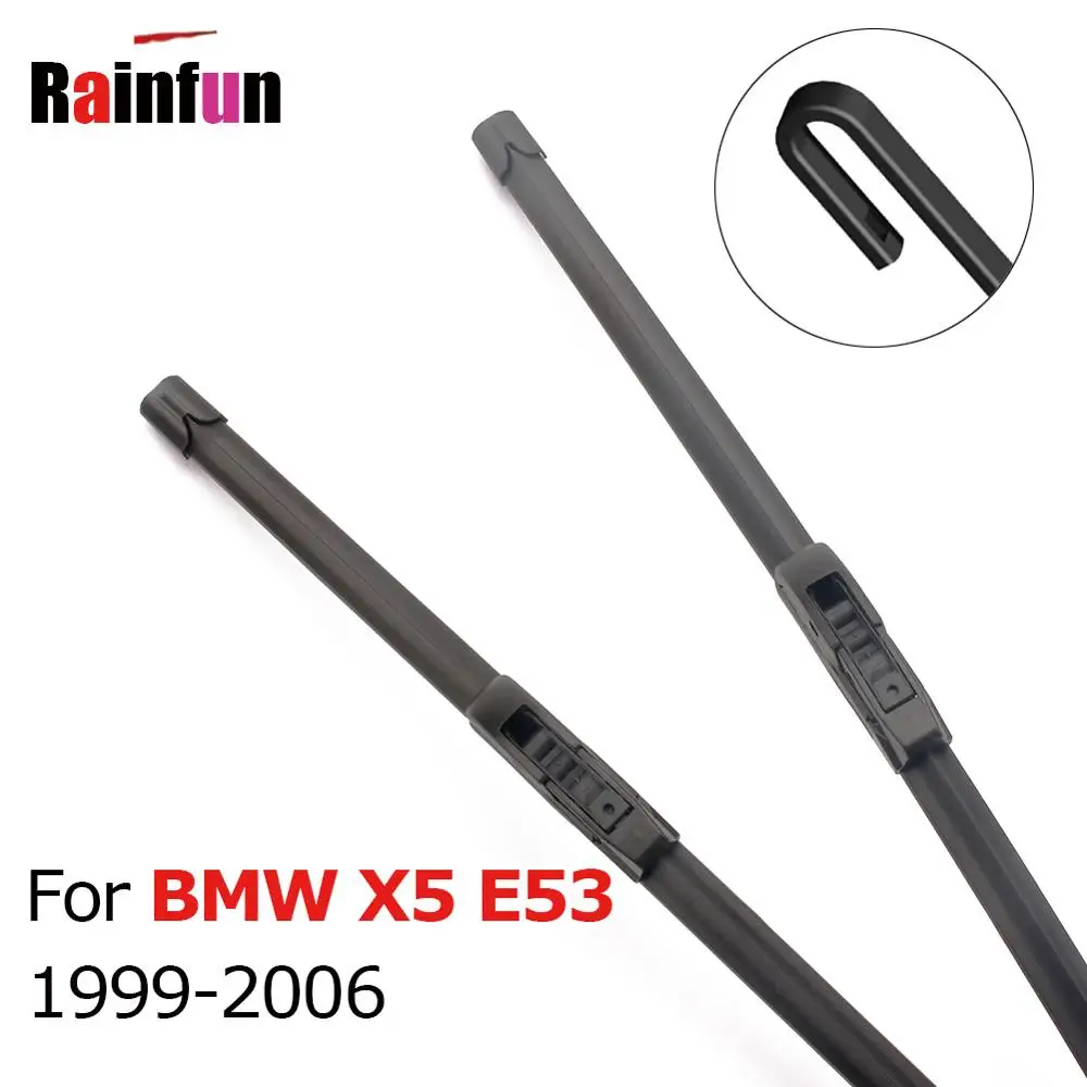 RAINFUN автомобильные стеклоочистительные полосы для BMW X5 E53 1999 2000 2001 2002 2003 2004 2005 2006 стеклоочистители 24+ 22 дюйма