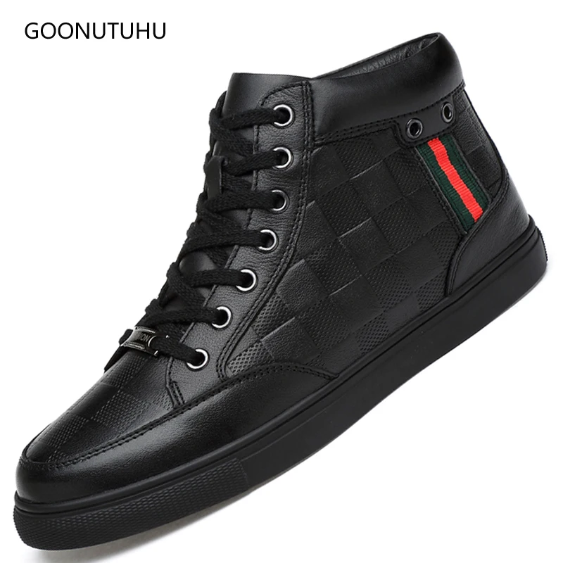 

Winter men's boots casual genuine leather work shoe army boot man plus size platform shoes black snowfield ankle boots for men