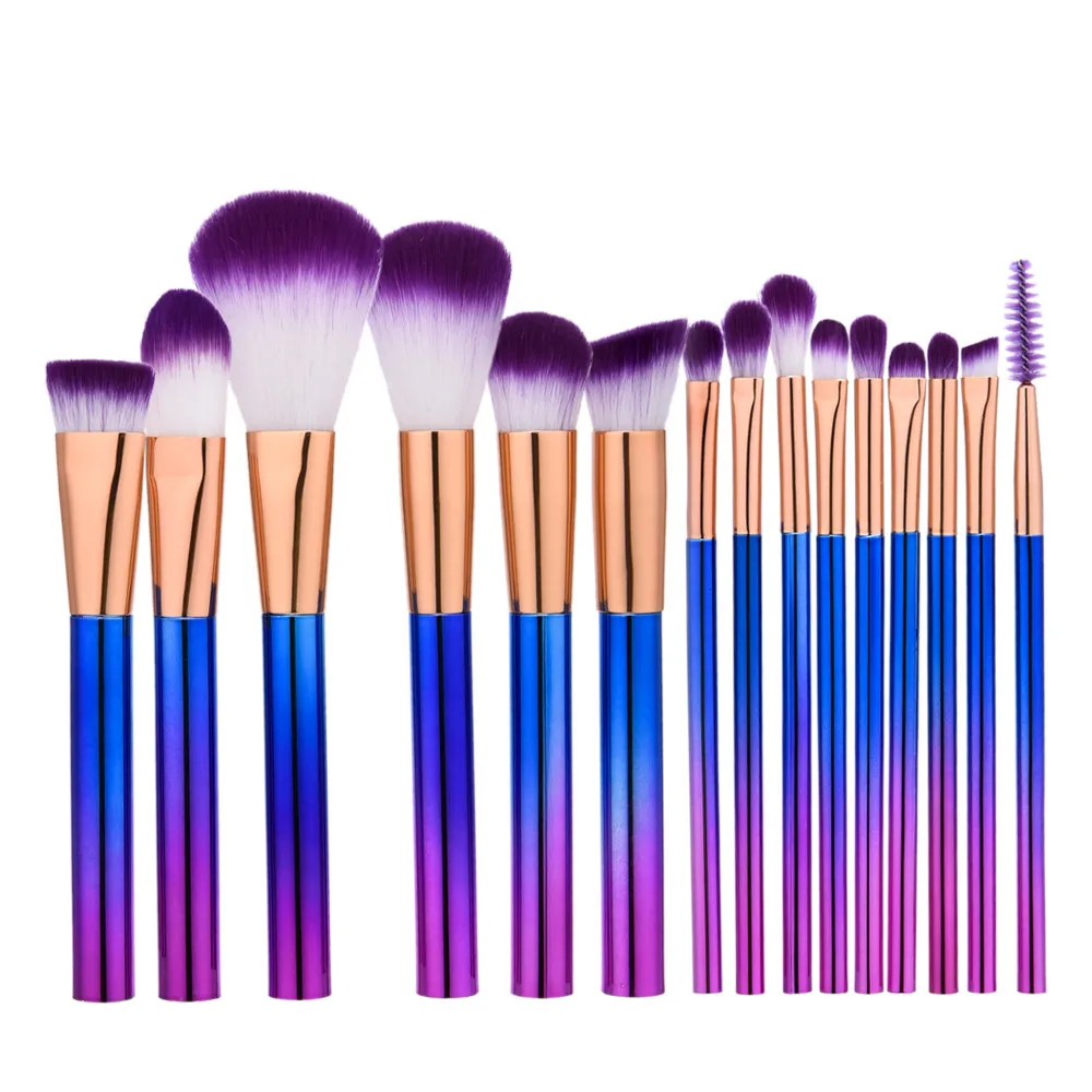 

2017 New 15PCS Makeup Brushes Set Professional Cosmetic Foundation Eyebrow Eyeliner Blush Contour Concealer Makeup Brushes