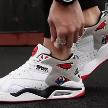 Г. Весенне-Осенняя обувь мужская спортивная обувь на плоской подошве мужские туфли с высоким голенищем в стиле ретро удобная мужская обувь для скейтбординга