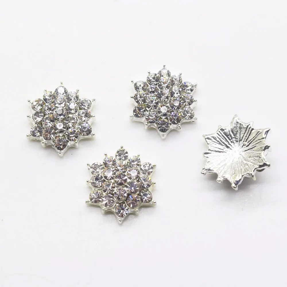 Fashion Hot 10Pcs 15mm alloy Hexagram Diy Jewelry Accessories rhinestones pedestal embellishments caps Decoration For Making Jewelry Findings