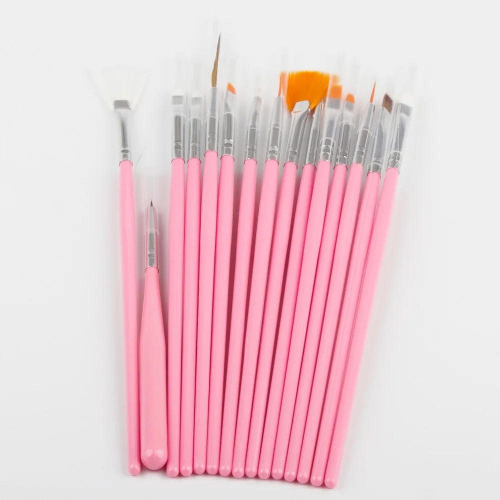 Ferramentas do Unha Escova da Arte do Unha Ferramenta da Arte para Unhas Prego Pces Conjunto Pintura Pontilhando Desenho Caneta Gel Polonês Escovas Ferramenta Sainting Brush20 - 1 Cheap Escovas de unhas