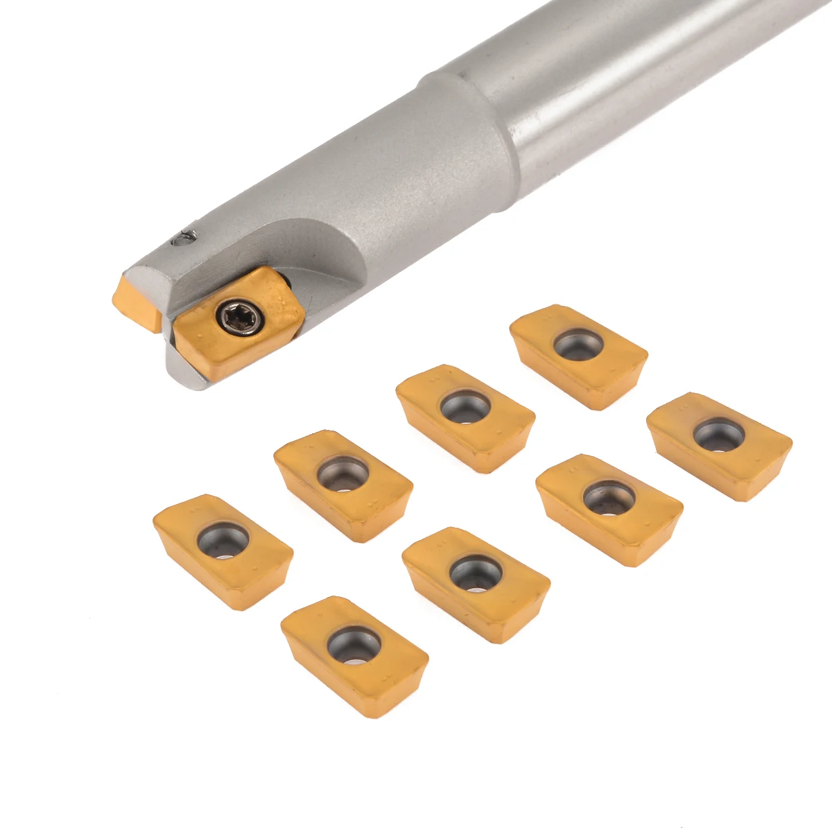 1pc BAP 300R C14-14-130 Indexable Milling Cutter Alloy Steel Bar + 10pcs APMT1135PDERDP Inserts Durable Blades + 1pc Wrench